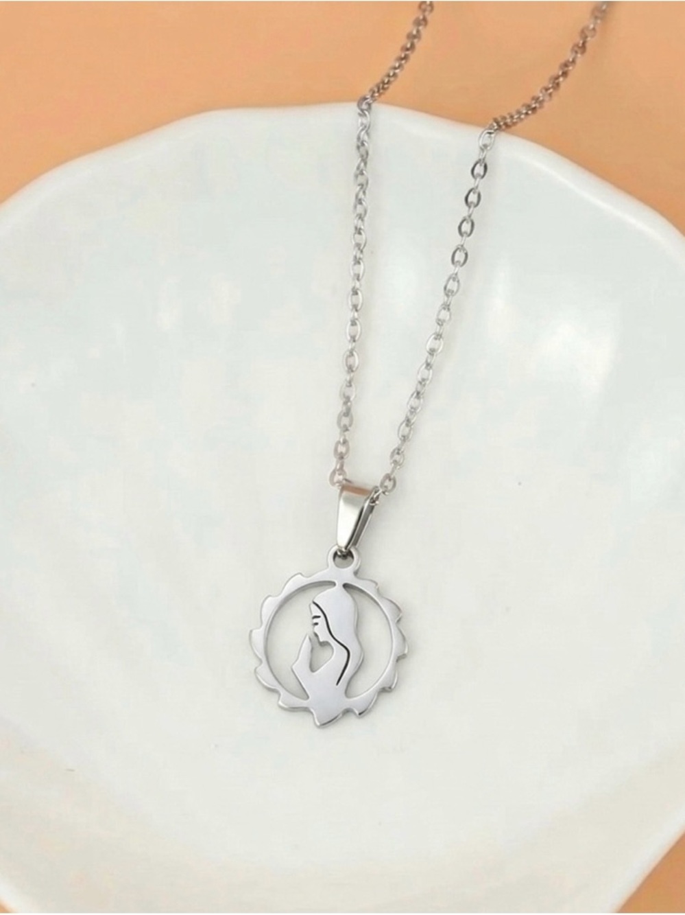Our Lady~ Guadelupe Virgin Mother Mary Pray Divine Blessed Sacred Steel Necklace - Picture 4 of 12